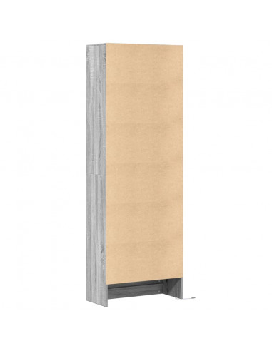 Credenza con LED Grigio Sonoma 69x32,5x200 cm in Truciolato