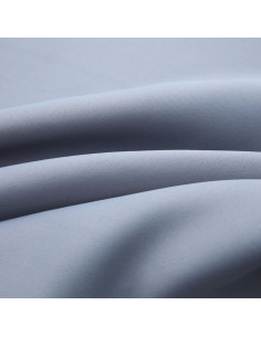 Tenda Oscurante con Anelli in Metallo Grigia 290x245 cm 2