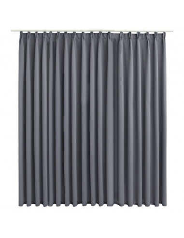 Tenda Oscurante con Ganci Grigia 290x245 cm