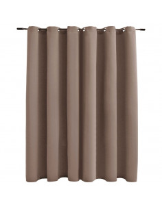 Tenda Oscurante con Anelli in Metallo Grigio Talpa 290x245 cm