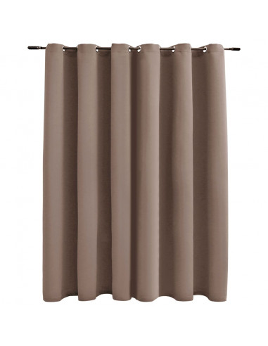 Tenda Oscurante con Anelli in Metallo Grigio Talpa 290x245 cm