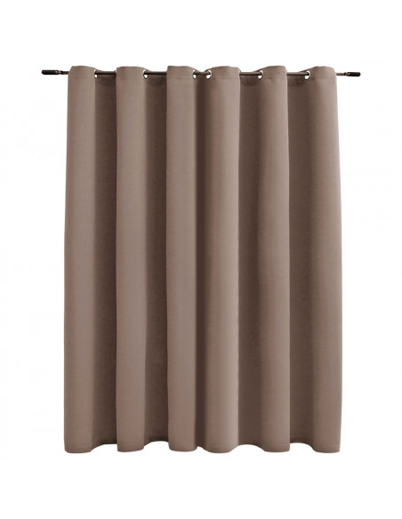 Tenda Oscurante con Anelli in Metallo Grigio Talpa 290x245 cm