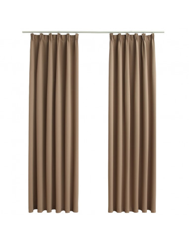 Tende Oscuranti con Ganci 2 pz Grigio Talpa 140x175 cm