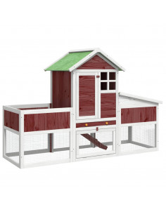 Conigliera Moka 170x63x113 cm in Legno Massello di Pino 2