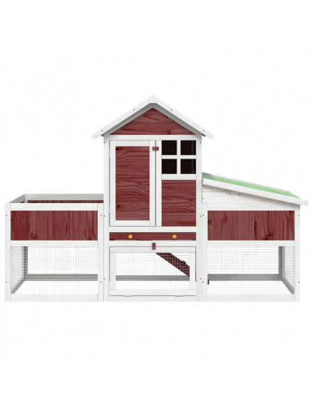 Conigliera Moka 170x63x113 cm in Legno Massello di Pino