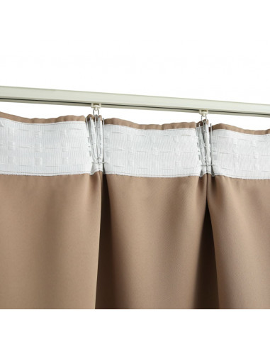 Tende Oscuranti con Ganci 2 pz Grigio Talpa 140x225 cm