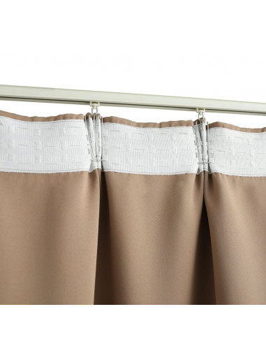 Tende Oscuranti con Ganci 2 pz Grigio Talpa 140x245 cm