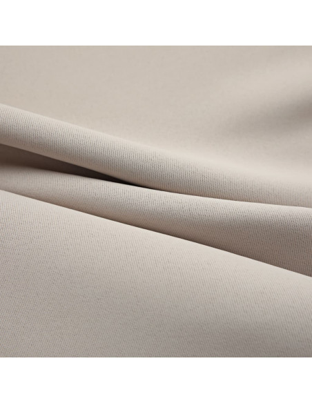 Tende Oscuranti con Anelli in Metallo 2 pz Beige 140x175 cm