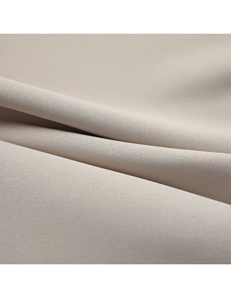 Tende Oscuranti con Anelli in Metallo 2 pz Beige 140x225 cm