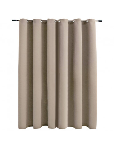 Tenda Oscurante con Anelli in Metallo Beige 290x245 cm