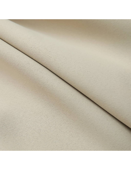 Tende Oscuranti con Ganci 2 pz Beige 140x225 cm