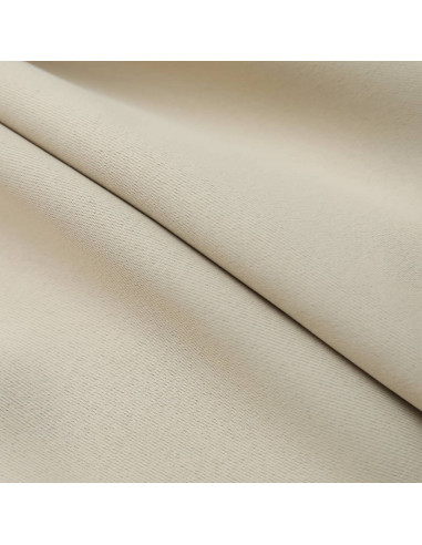 Tende Oscuranti con Ganci 2 pz Beige 140x245 cm