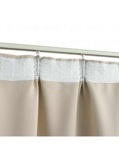 Tenda Oscurante con Ganci Beige 290x245 cm