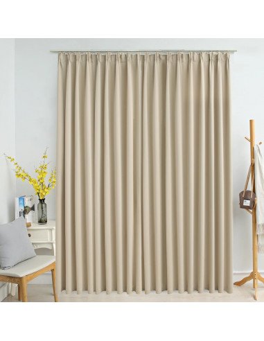 Tenda Oscurante con Ganci Beige 290x245 cm