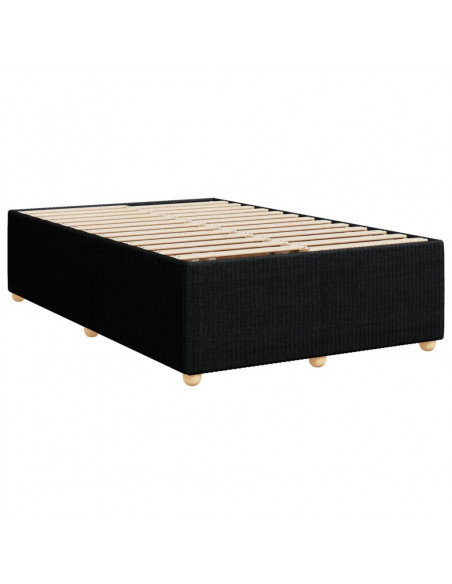 Giroletto a Molle con Materasso Nero 120x200 cm in Tessuto