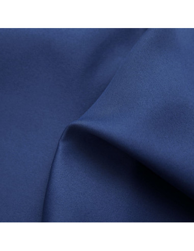 Tende Oscuranti con Anelli in Metallo 2 pz Blu 140x245 cm