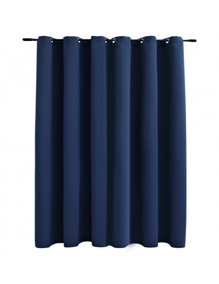Tenda Oscurante con Anelli in Metallo Blu 290x245 cm