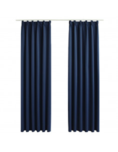 Tende Oscuranti con Ganci 2 pz Blue 140x175 cm