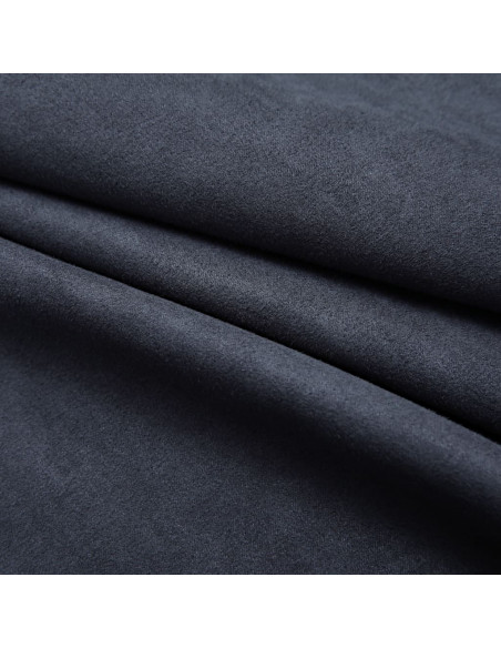 Tende Oscuranti con Anelli in Metallo 2 pz Antracite 140x175 cm