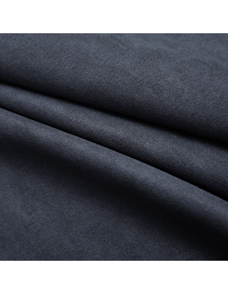 Tende Oscuranti con Anelli in Metallo 2 pz Antracite 140x225 cm