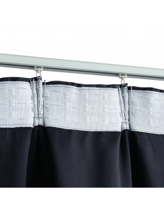 Tende Oscuranti con Ganci 2 pz Antracite 140x225 cm 2