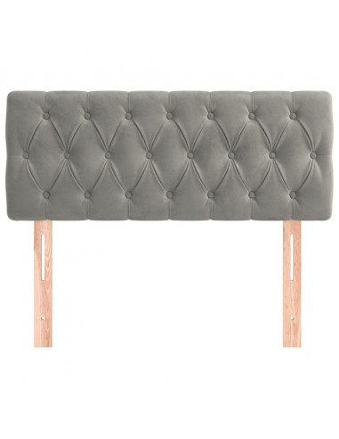 Testiera Grigio Chiaro 90x7x78/88 cm in Velluto