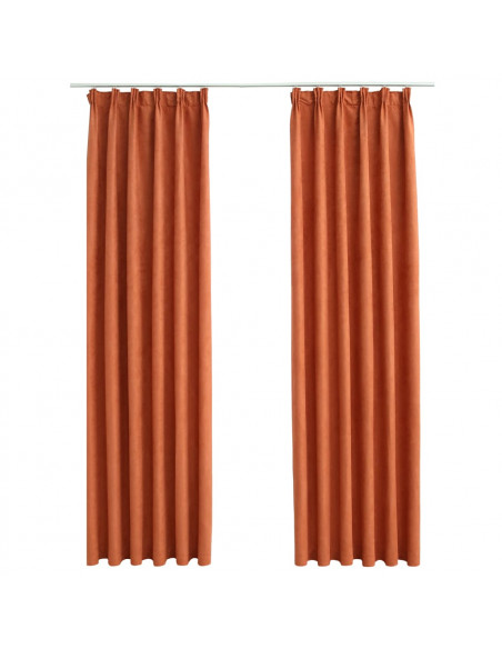 Tende Oscuranti con Ganci 2 pz Ruggine 140x225 cm