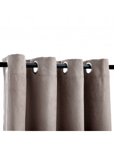 Tende Oscuranti con Anelli Metallo 2 pz Grigio Talpa 140x175 cm 2