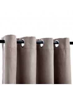 Tende Oscuranti con Anelli Metallo 2pz Grigio Talpa 140x245 cm 2