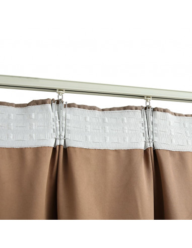 Tende Oscuranti con Ganci 2 pz Grigio Talpa 140x225 cm