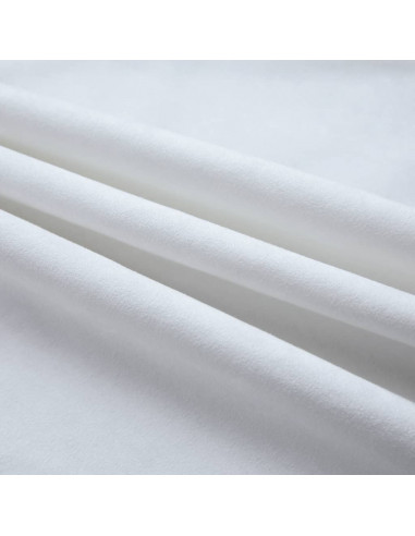 Tende Oscuranti con Anelli in Metallo 2 pz Avorio 140x175cm