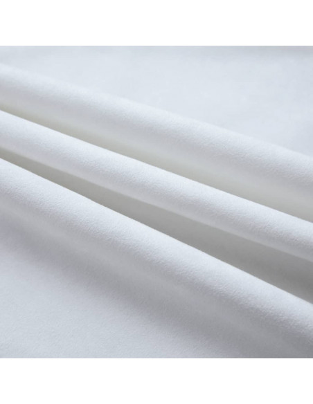 Tende Oscuranti con Anelli in Metallo 2 pz Avorio 140x175cm