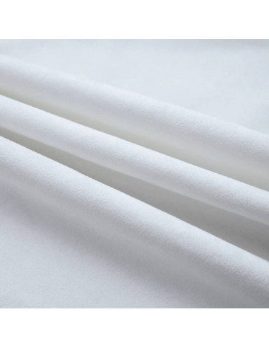 Tende Oscuranti con Anelli in Metallo 2 pz Avorio 140x225 cm