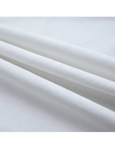 Tende Oscuranti con Anelli in Metallo 2 pz Avorio 140x245 cm