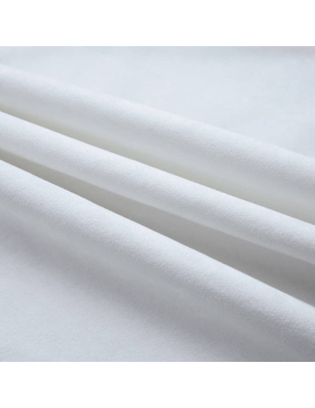 Tende Oscuranti con Anelli in Metallo 2 pz Avorio 140x245 cm