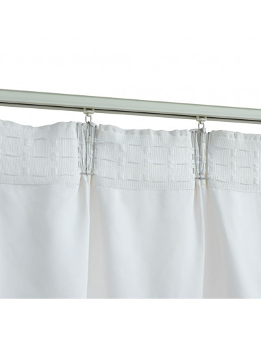 Tende Oscuranti con Ganci 2 pz Avorio 140x175 cm