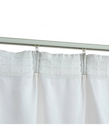 Tende Oscuranti con Ganci 2 pz Avorio 140x245 cm