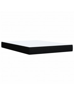 Giroletto a Molle con Materasso Nero 140x190 cm in Tessuto