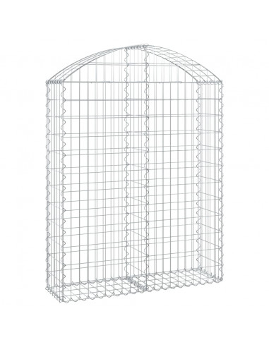Cesto Gabbione ad Arco 100x30x120/140 cm Ferro Zincato