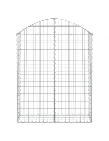 Cesto Gabbione ad Arco 100x30x120/140 cm Ferro Zincato