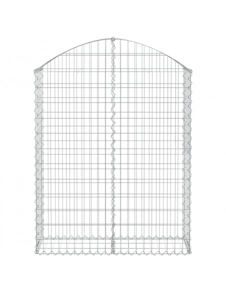 Cesto Gabbione ad Arco 100x30x120/140 cm Ferro Zincato