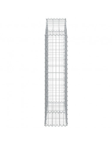 Cesto Gabbione ad Arco 100x30x120/140 cm Ferro Zincato