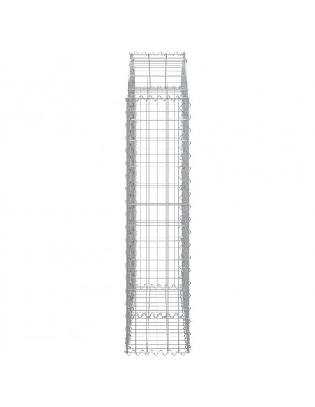 Cesto Gabbione ad Arco 100x30x120/140 cm Ferro Zincato