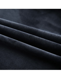 Tende Oscuranti con Ganci 2 pz Nere in Velluto 140x225 cm 2