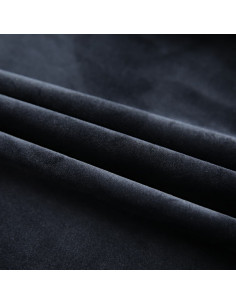 Tende Oscuranti con Ganci 2 pz Nere in Velluto 140x245 cm 2