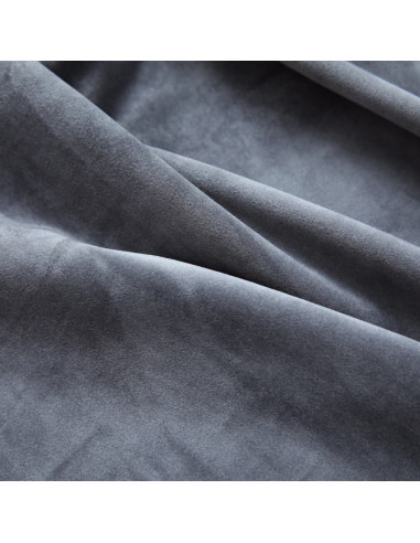 Tende Oscuranti con Anelli 2 pz Antracite in Velluto 140x175 cm