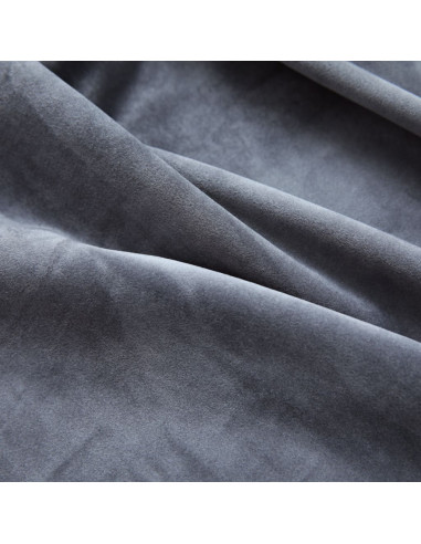 Tende Oscuranti con Anelli 2 pz Antracite in Velluto 140x225 cm