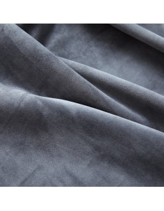 Tenda Oscurante Anelli in Metallo Velluto Antracite 290x245 cm 2