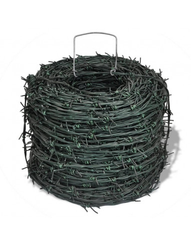 Filo spinato verde a rotolo 100 m