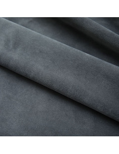 Tenda Oscurante con Ganci in Velluto Antracite 290x245 cm 2